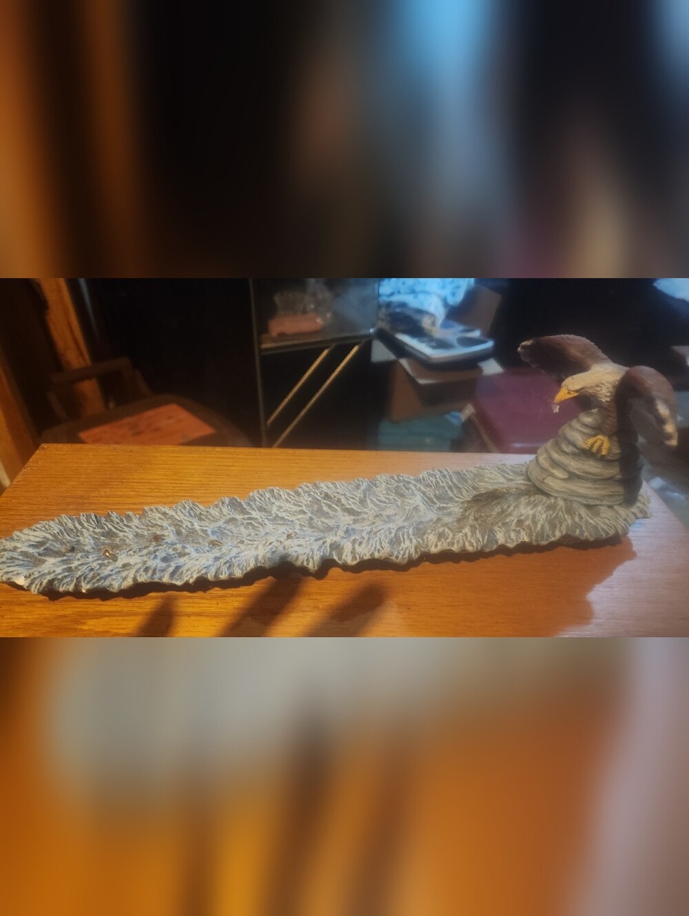 Eagle Feather Decorative Incense Holder - Brown and Gray